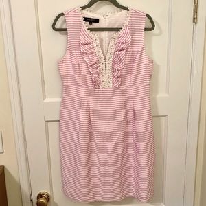 Pink and White Striped Dress